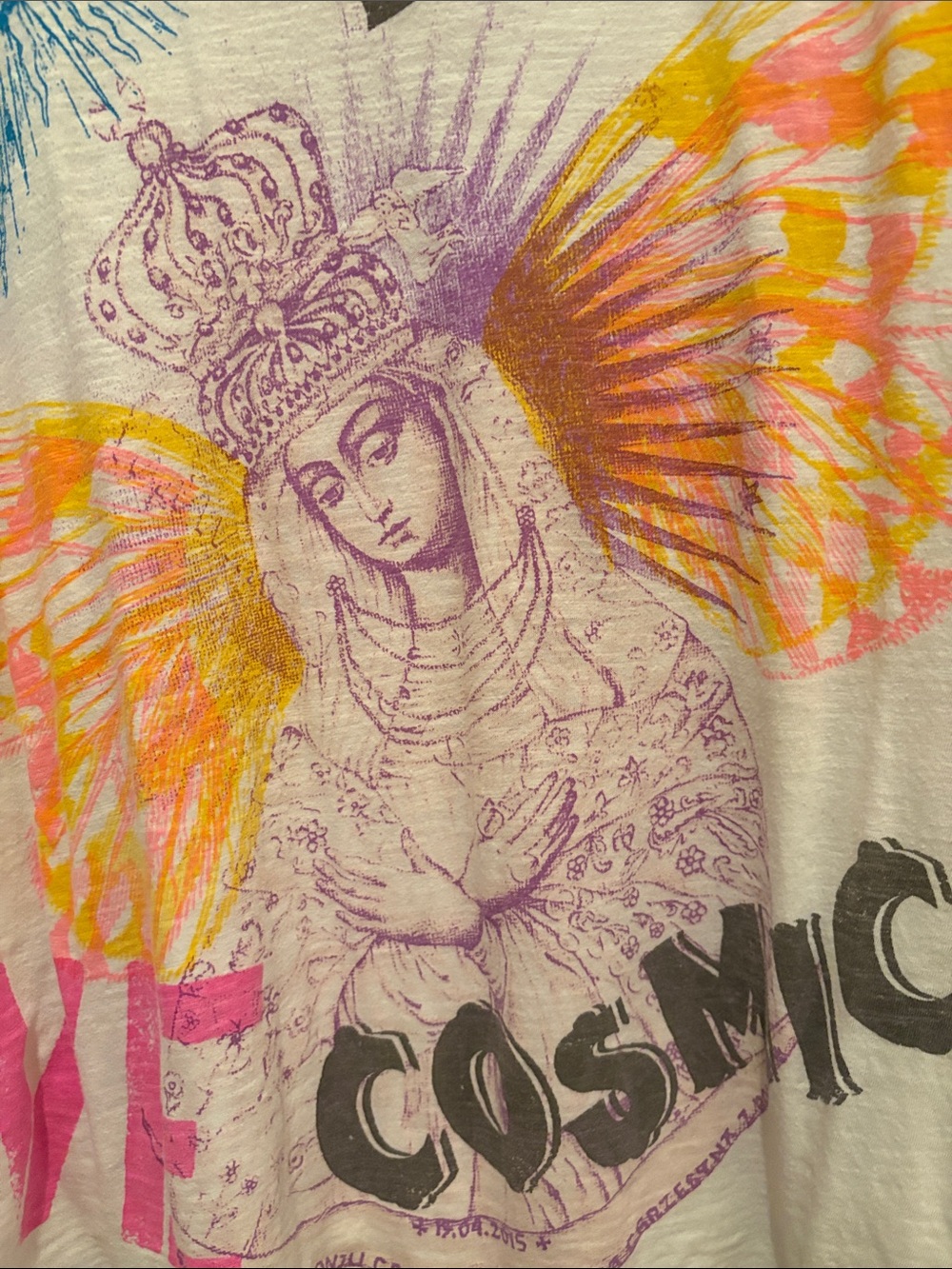 Magnolia Pearl White Tee with Multicolor Butterfly and Graphic Prints - Picture 8 of 9
